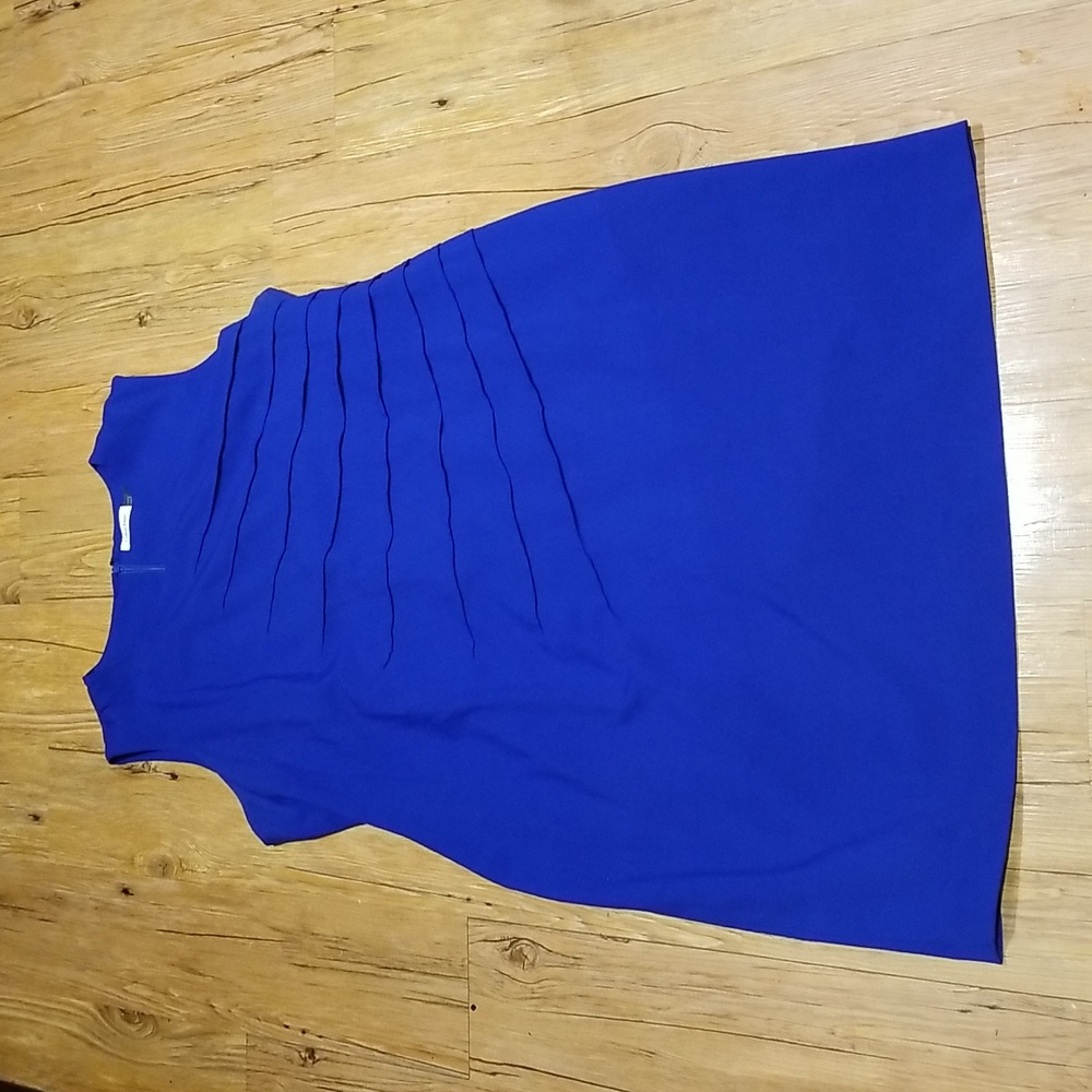 Calvin Klein Royal Blue Sleeveless Midi Dress